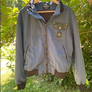 Blue and Black Bomber Jacket
